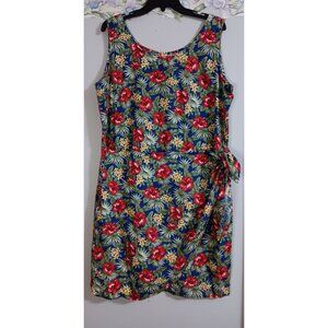 Hilo Hatties Hawaiian Original XL Vintage Tropical Travel Casual Wrap Dress